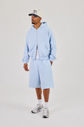 Zip Through Boxy Hoodie & Relaxed Jersey Short