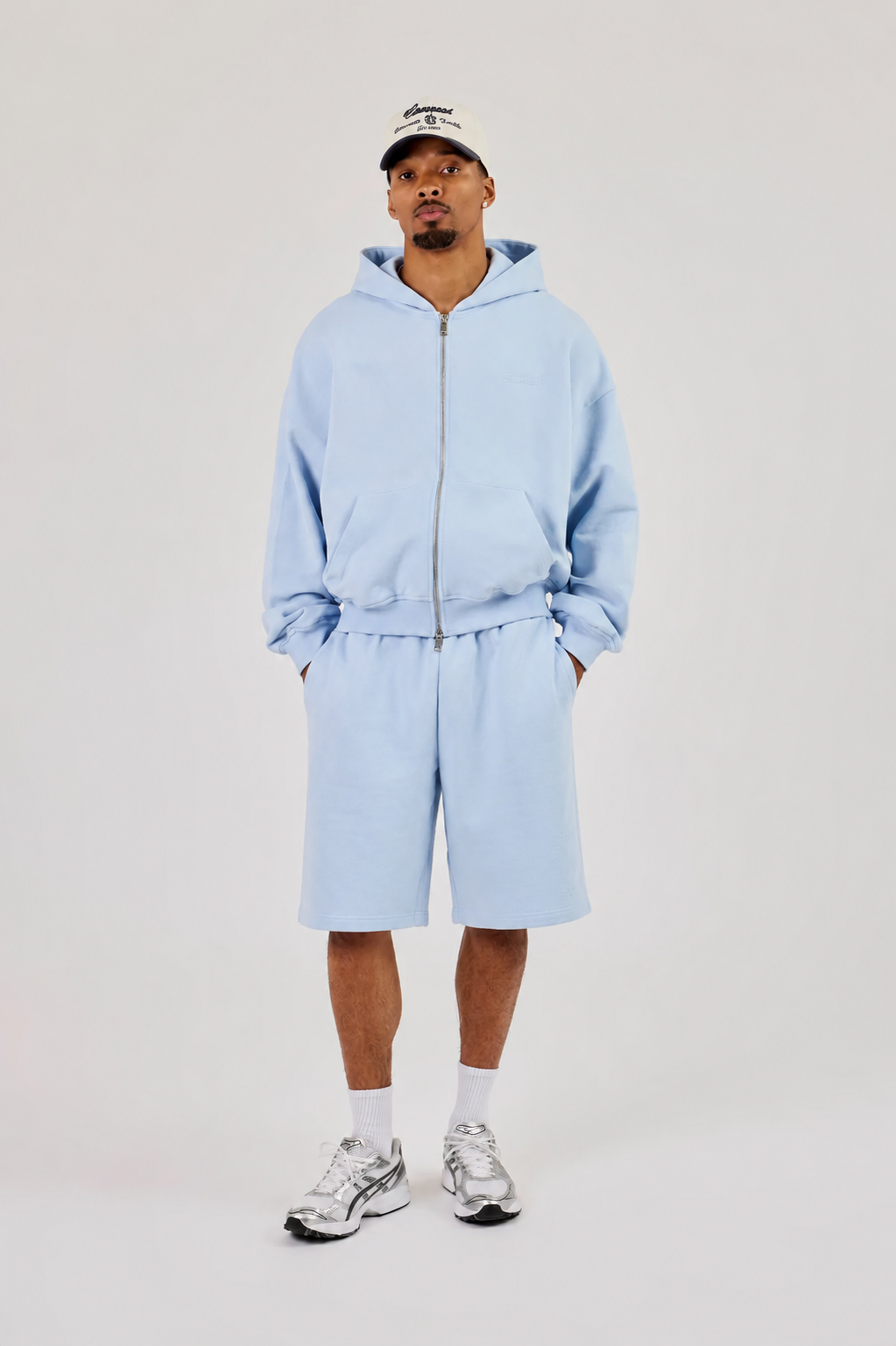 Zip Through Boxy Hoodie & Relaxed Jersey Short